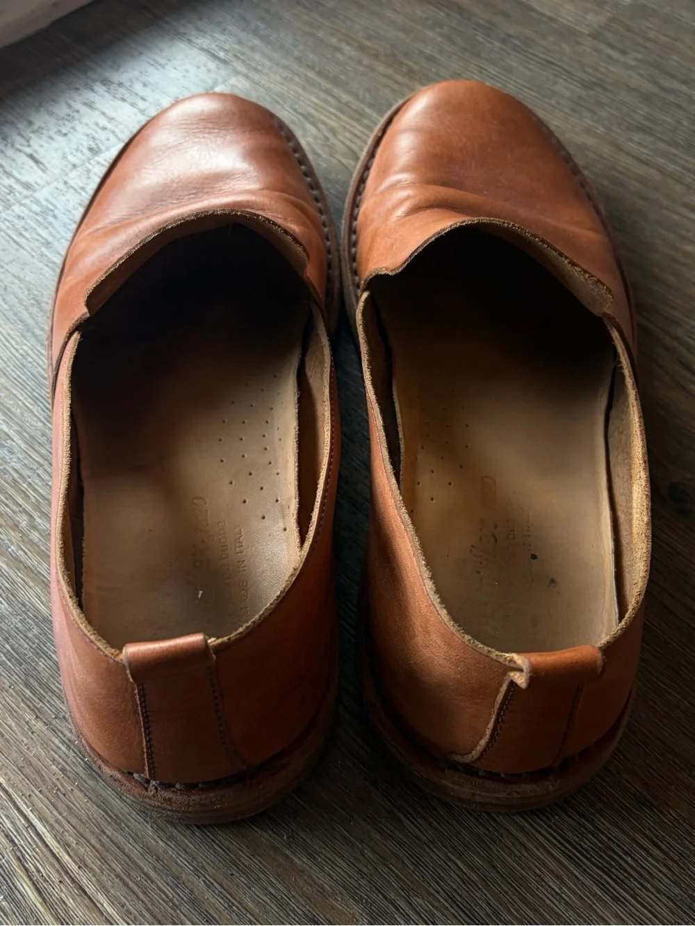 Italian Leather Brown Tan Loafer - 44/11